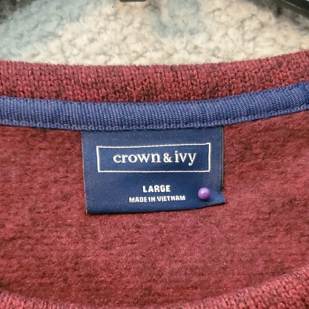 Men Crown & Ivy Maroon Sweater Size L
